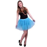 Tule rokje voor dames - carnaval verkleed rokje - blauw - petticoat