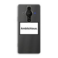 Ambitchious: Sony Xperia Pro-I Transparant Hoesje Ambitchious: Sony Xperia Pro-I Transparant Hoesje