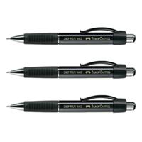 Fabel Castell Grip plus luxe balpen - Set van 3x stuks - blauwe inkt - zware kwaliteit