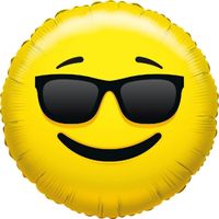 Folie ballon coole smiley 35 cm - thumbnail