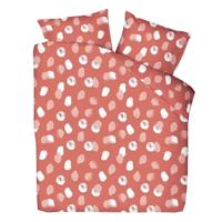 Dekbedovertrek Katoen - Lits-Jumeaux (240x220 cm) - Rood Flanel - Dessin: Stippen - Presence - Dekbed-Discounter.nl