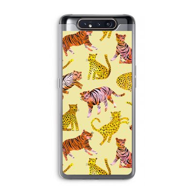 Cute Tigers and Leopards: Samsung Galaxy A80 Transparant Hoesje