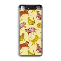 Cute Tigers and Leopards: Samsung Galaxy A80 Transparant Hoesje