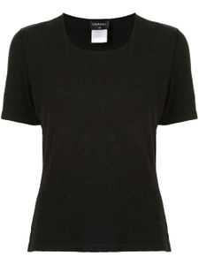 CHANEL Pre-Owned top en maille à col rond - Noir