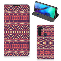 Motorola Moto G Pro Hoesje met Magneet Aztec Paars