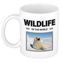 Zeehond mok met dieren foto wildlife of the world - thumbnail