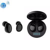 J1 TWS digitale display Bluetooth V 5.0 draadloze koptelefoon met LED-Oplaaddoos (zwart)