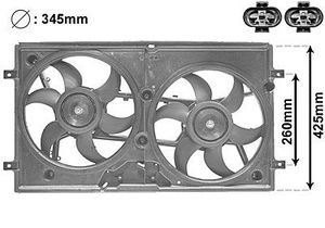 KADER + DUBBELE KOELVENTILATOR TYPE III (2x345mm) 5875749