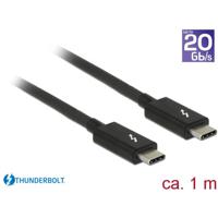 Delock 84845 Thunderbolt-kabel Thunderbolt Aansluitkabel Thunderbolt (USB-C) stekker, Thunderbolt (USB-C) stekker 1.00 m Zwart - thumbnail