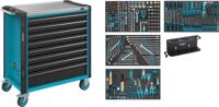 HAZET Gereedschapwagen - Assistent 179NXL - assortiment 179NXL-8/317 - 317-delig - Laden, ondiep: 7× 81 x 696 x 398 mm - Laden, diep: 1× 166 x 696 x