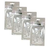 kerstverlichting ophang haakjes - 96x - wit -?4 cm -?bevestiging dakgoot - dakgoothaakjes