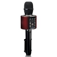 Bluetooth® Karaoke microfoon met speaker en verlichting Lenco Zwart - thumbnail