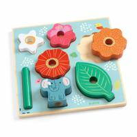 DJECO Puzz & Stack Flower Wooden Stacking Puzzle Vormpuzzel 7 stuk(s) Flora - thumbnail