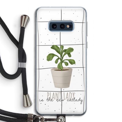 Kamerplant op vensterruit: Samsung Galaxy S10e Transparant Hoesje met koord