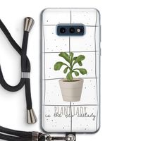 Kamerplant op vensterruit: Samsung Galaxy S10e Transparant Hoesje met koord