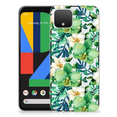 Google Pixel 4 | TPU Case | Orchidee Groen Google Pixel 4 | TPU Case | Orchidee Groen