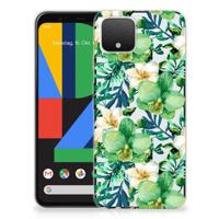 Google Pixel 4 | TPU Case | Orchidee Groen Google Pixel 4 | TPU Case | Orchidee Groen