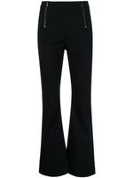 izzue pantalon évasé à taille haute - Noir