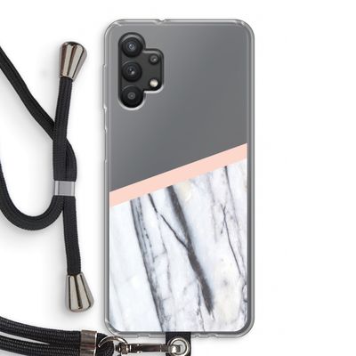 A touch of peach: Samsung Galaxy A32 5G Transparant Hoesje met koord