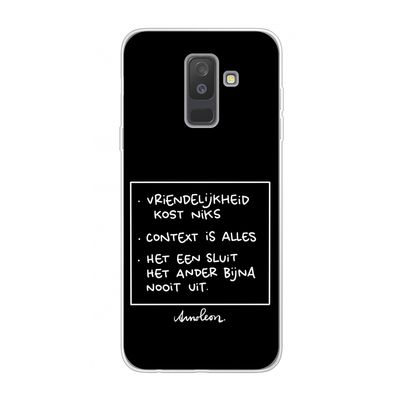 Mijn Motto's: Samsung Galaxy A6 Plus (2018) Transparant Hoesje