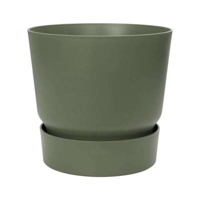 ELHO Greenville 25 ronde bloempot - Buiten - Ø 24,48 x H 23,31 cm - Bladgroen