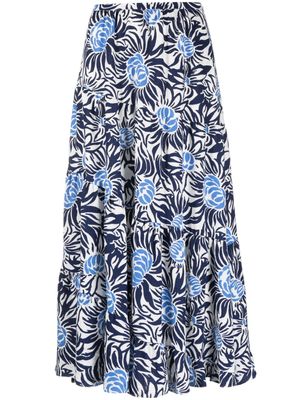 DVF Diane von Furstenberg Rok met bloemenprint - Wit