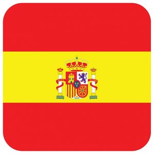 60x Bierviltjes Spaanse vlag vierkant
