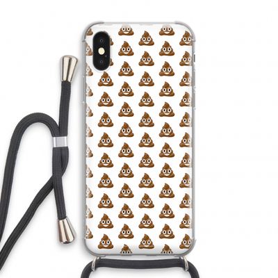 Poop emoji: iPhone XS Transparant Hoesje met koord