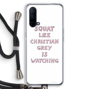 Christian Grey: OnePlus Nord CE 5G Transparant Hoesje met koord
