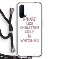 Christian Grey: OnePlus Nord CE 5G Transparant Hoesje met koord