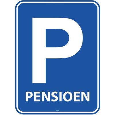 Pensioen parkeerbord - feestartikelen - pensioen - versieringen - deurbord - feestgelegenheid