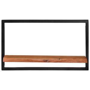 The Living Store Houten wandschappen - 60 x 25 x 35 cm - Massief acaciahout en staal