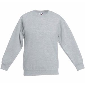 Basic sweater voor kinderen - jongens - lichtgrijs - katoenmix