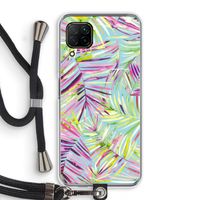 Tropical Palms Blue: Huawei P40 Lite Transparant Hoesje met koord