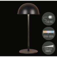 Anna's Collection Oplaadbare tafellamp usb zwart 9,5x22cm