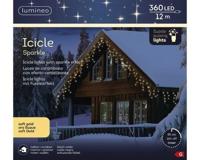 Led Icicle 12 meter 360 LED zwart/soft gold Lumineo - Lumineo Led Icicle 12 meter 360 LED zwart/soft gold Lumineo - Lumineo
