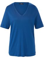 Shirt V-hals en korte mouwen Van Peter Hahn blauw