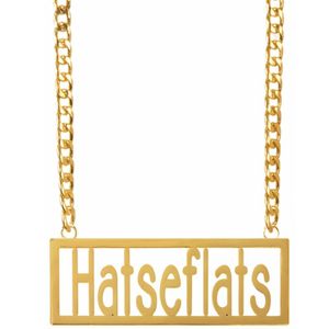 Verkleed sieraden ketting - thema Hatseflats - feestartikelen - goudkleurig