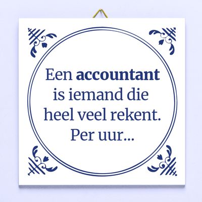 Tegeltje Een Accountant