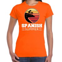 Spanish zomer t-shirt / shirt Spanish summer oranje voor dames - thumbnail