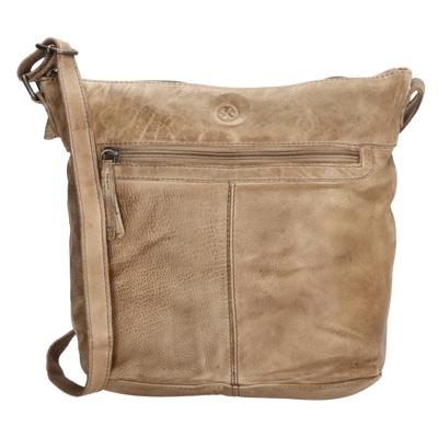 Hide & stitches paint rock shoulder bag-Sand