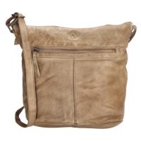 Hide & stitches paint rock shoulder bag-Sand