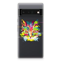 Google Pixel 6 Pro Telefoonhoesje met Naam Cat Color - thumbnail