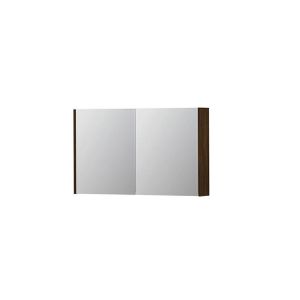 INK SPK1 Spiegelkast - 100x14x60cm - 2 deuren - dubbelzijdige Spiegel - schakelaar en stopcontact - MFC Koper eiken 1110667