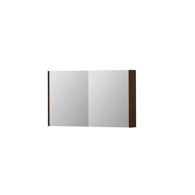 INK SPK1 Spiegelkast - 100x14x60cm - 2 deuren - dubbelzijdige Spiegel - schakelaar en stopcontact - MFC Koper eiken 1110667