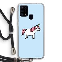 Eenhoorn: Samsung Galaxy M31 Transparant Hoesje met koord