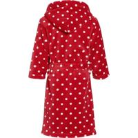 Playshoes badjas - ochtendjas - rood met witte stippen print - voor kinderen