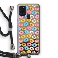 Pink donuts: Samsung Galaxy A21s Transparant Hoesje met koord