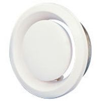 S en P ventilatieventiel wit rond 100mm