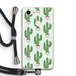 Cactus Lover: Pixel 3 XL Transparant Hoesje met koord